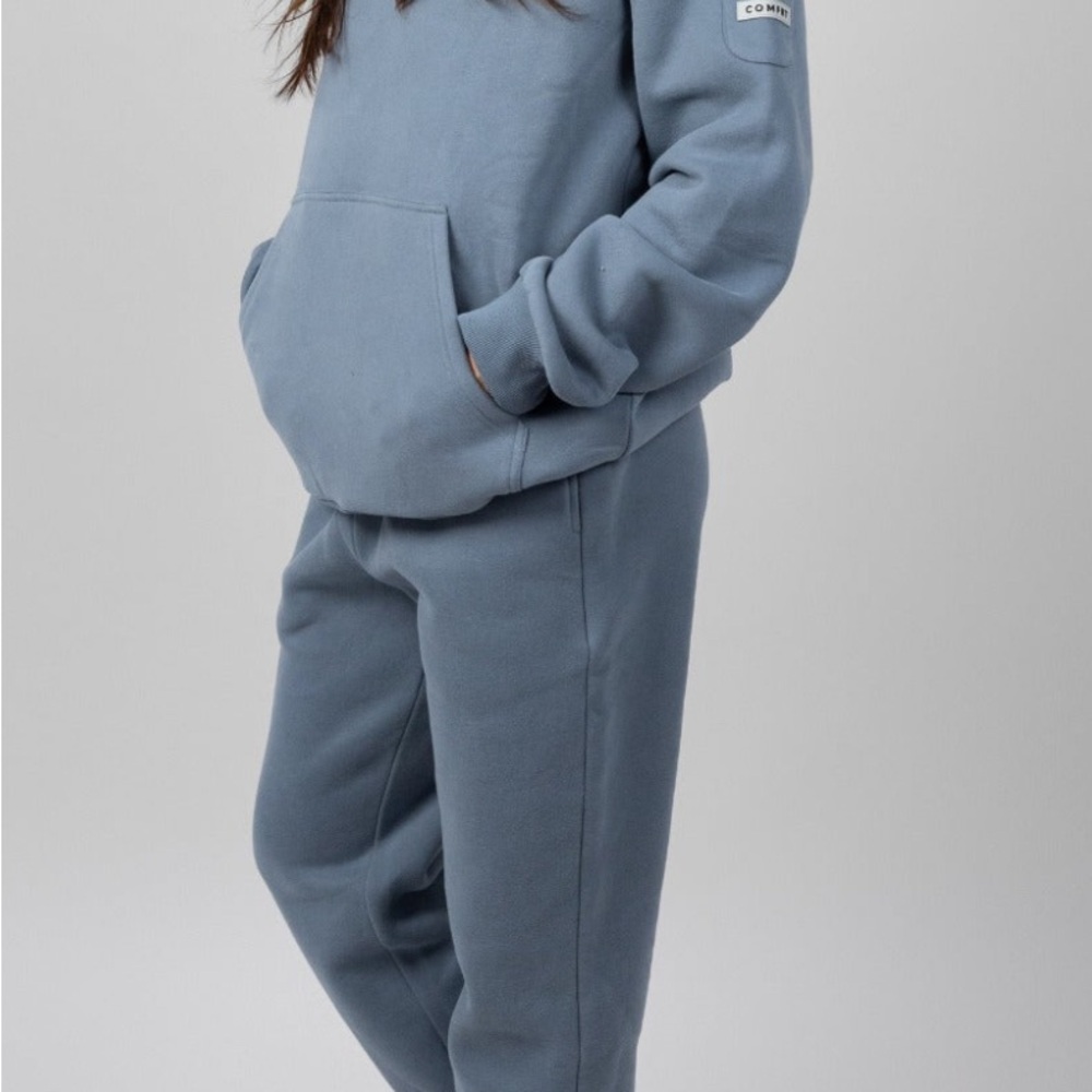 Comfrt Travel Essentials Sky  Blue Hoodie (L) & Joggers (XS) set sweat suit pant